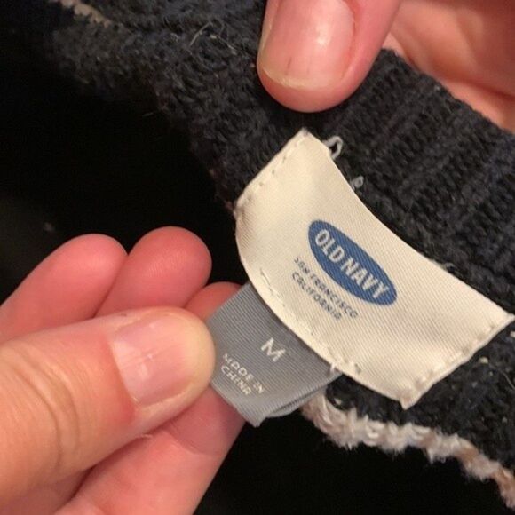 Old Navy Black and White Stripe Sweater - Picture 3 of 3